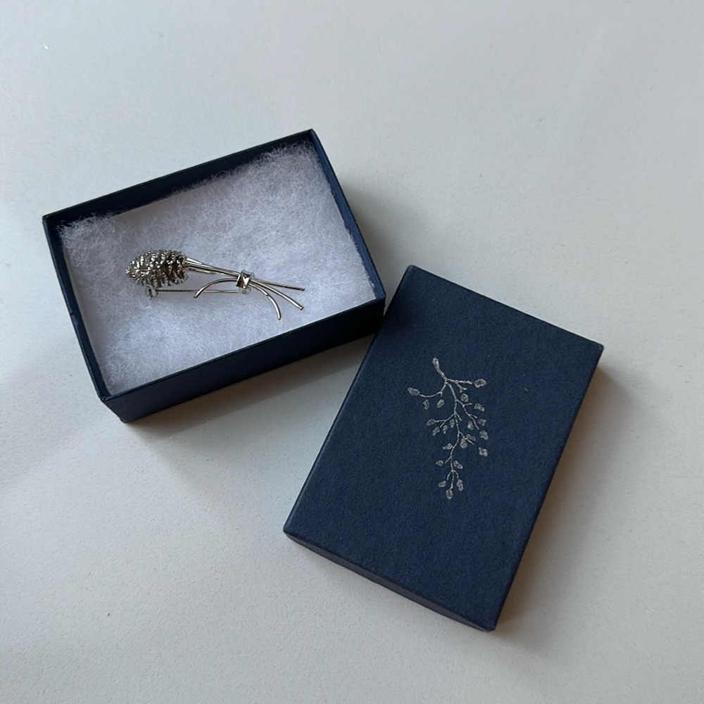 Rare Silver Pinecone Pin